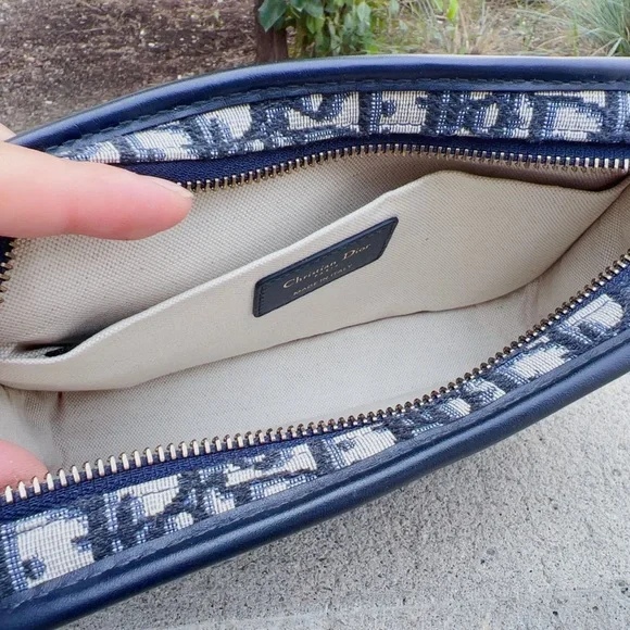 Dior Oblique Diorquake Clutch Blue - Picture 6 of 8